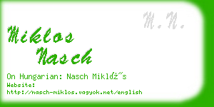 miklos nasch business card